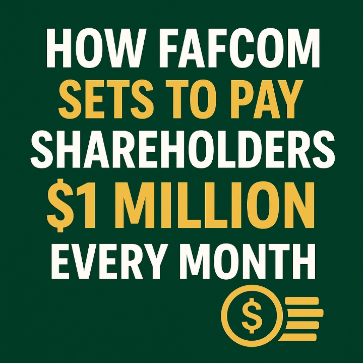 How FAfCom Sets to Pay Shareholders $1 Million Every Month